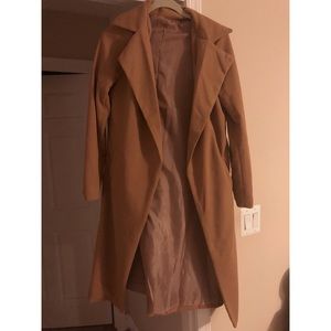 Long Faux Wool Coat